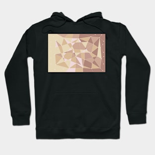 Abstract random geometric pattern Orange/brown Hoodie